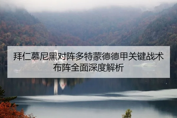 拜仁慕尼黑对阵多特蒙德德甲关键战术布阵全面深度解析